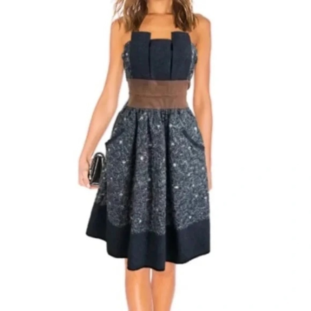 Anthropologie Wool Embroidered Rhina Dahka Ice Breaker Mini Dress EUC Size - S